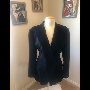 Black wool fitted jacket